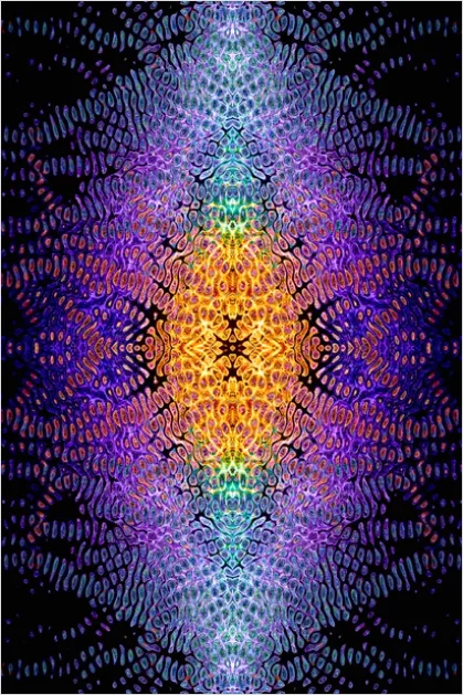 Detail Abstract Mandala Pattern Background Colorful Number 16