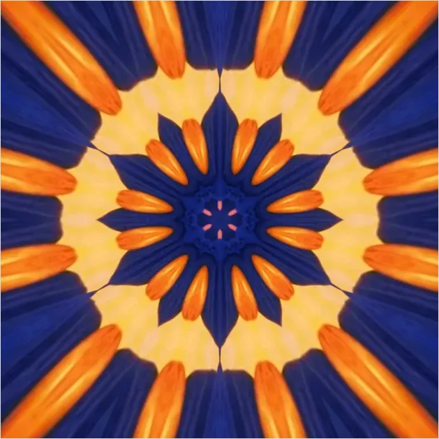Detail Abstract Mandala Pattern Background Colorful Number 7