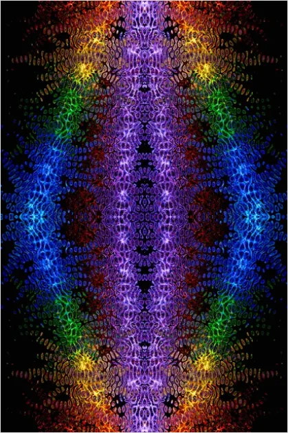 Detail Abstract Mandala Pattern Background Colorful Number 10