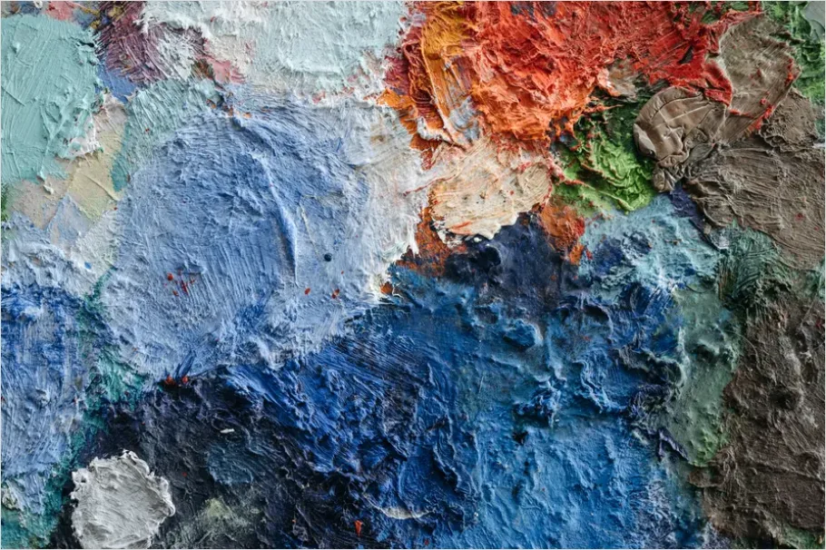 Detail Abstract Paint Smear Texture Close Up Number 7