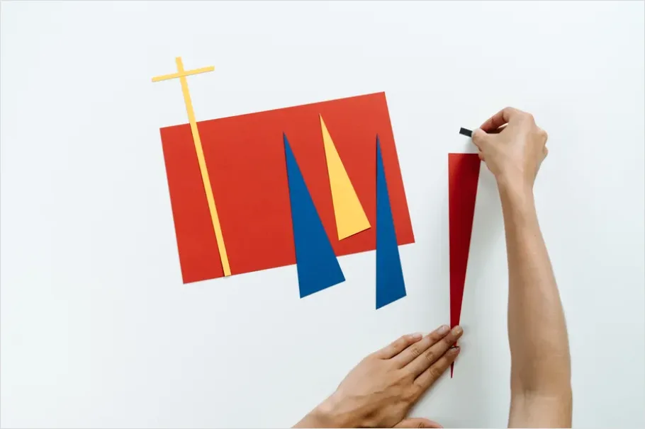 Detail Abstract Paper Cut Shapes Background Number 15