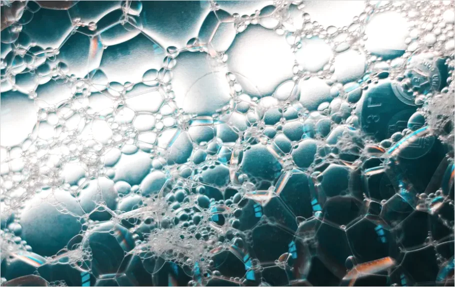 Detail Abstract Soap Bubbles Iridescent Texture Number 12