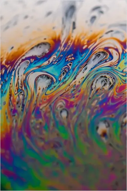Detail Abstract Soap Bubbles Iridescent Texture Number 8