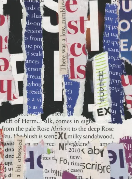 Detail Abstract Torn Paper Background Collage Number 11