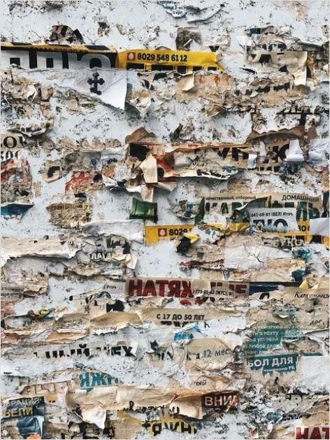 Detail Abstract Torn Paper Background Collage Number 13