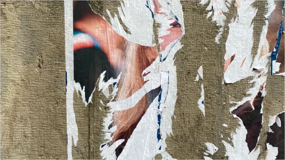 Detail Abstract Torn Paper Background Collage Number 6