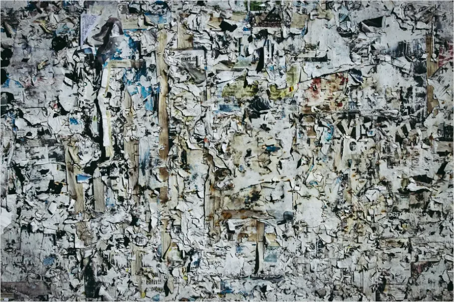 Detail Abstract Torn Paper Background Collage Number 10