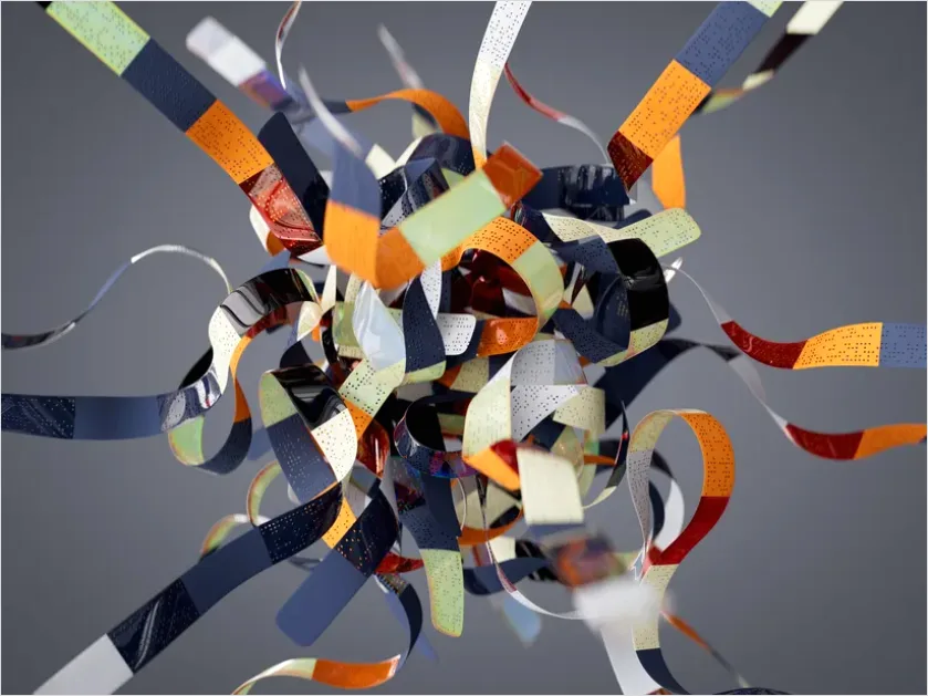Detail Abstract Twisted Ribbon Abstract Background Number 16