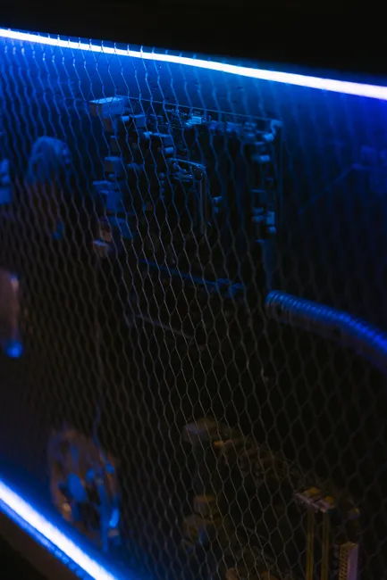 Detail Ai Brain Circuit Board Glowing Neon Number 5