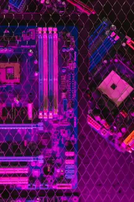 Detail Ai Brain Circuit Board Glowing Neon Number 6