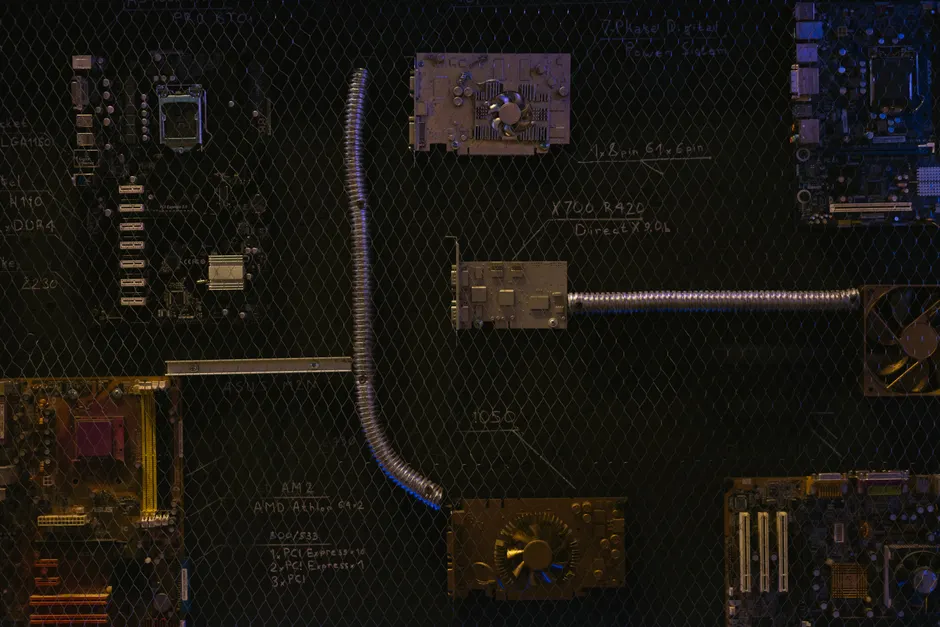 Detail Ai Brain Circuit Board Glowing Neon Number 9