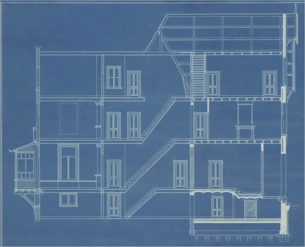 Detail Architectural Floor Plan Blueprint Photo Number 4