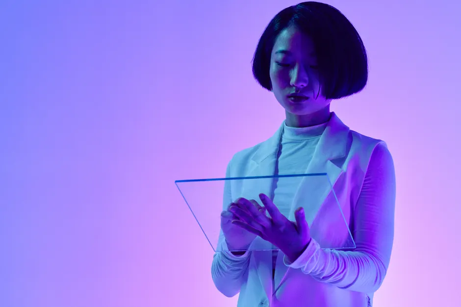 Detail Artificial Intelligence Concept Hologram Interface Number 11