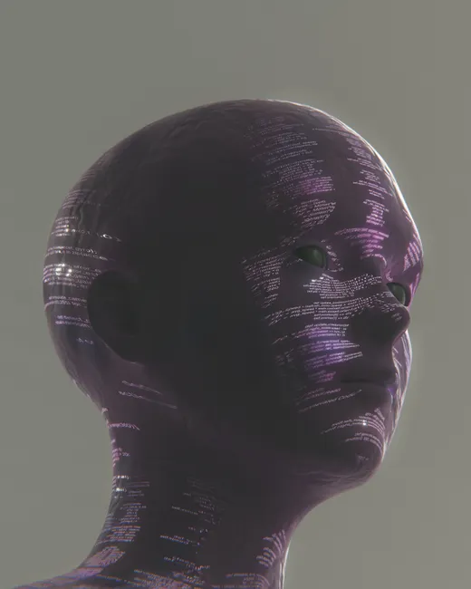 Detail Artificial Intelligence Concept Hologram Interface Number 12