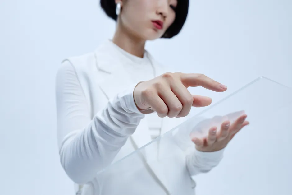 Detail Artificial Intelligence Concept Hologram Interface Number 4