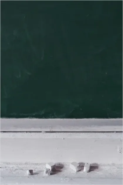 Detail Chalk And Blackboard Close Up Number 12