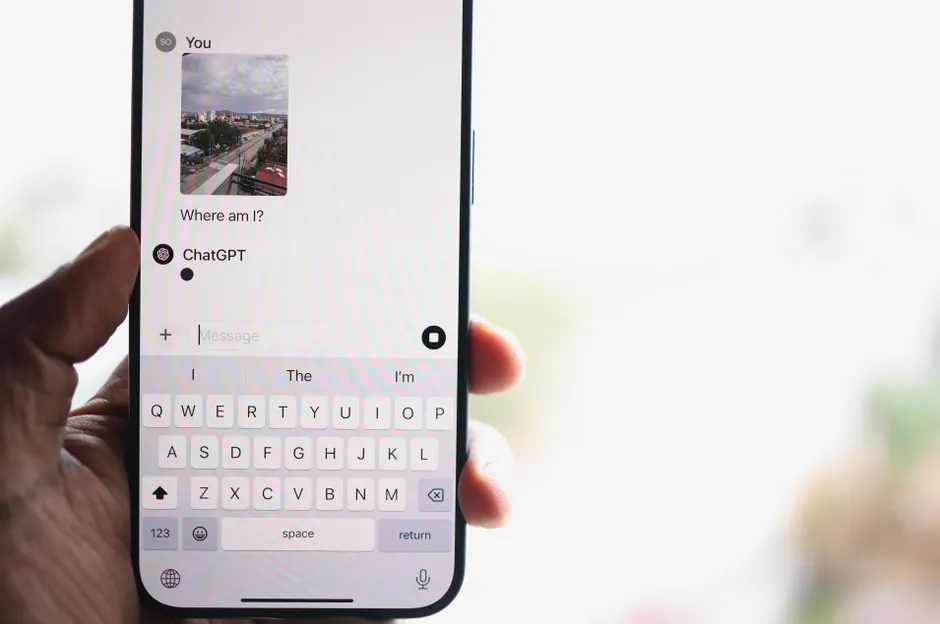 Detail Chatbot Interface On Smartphone Screen Close Up Number 15
