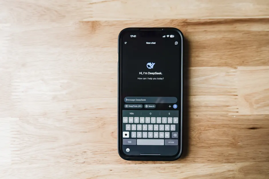 Detail Chatbot Interface On Smartphone Screen Close Up Number 16
