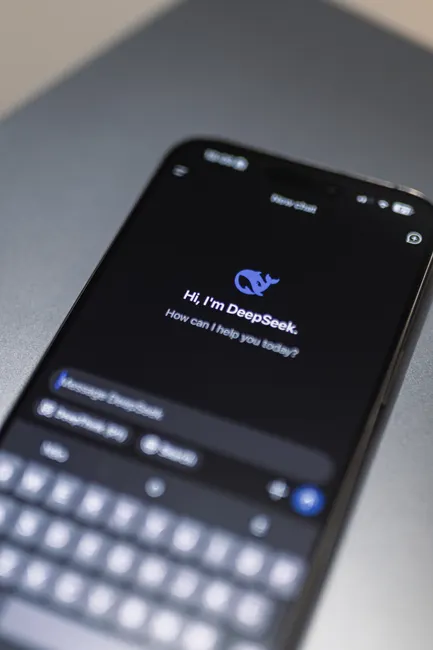 Detail Chatbot Interface On Smartphone Screen Close Up Number 6