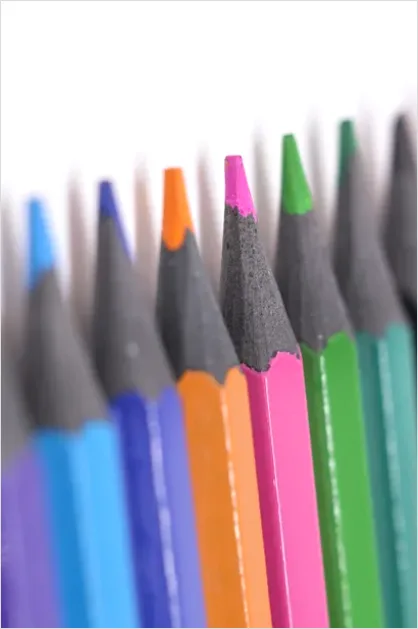 Detail Colored Pencils Close Up Photo Number 11