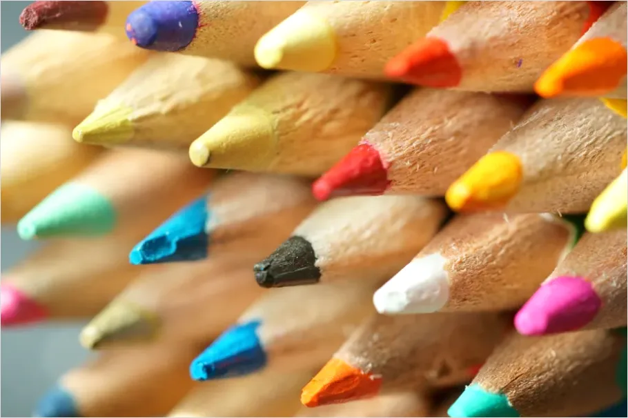Detail Colored Pencils Close Up Photo Number 13