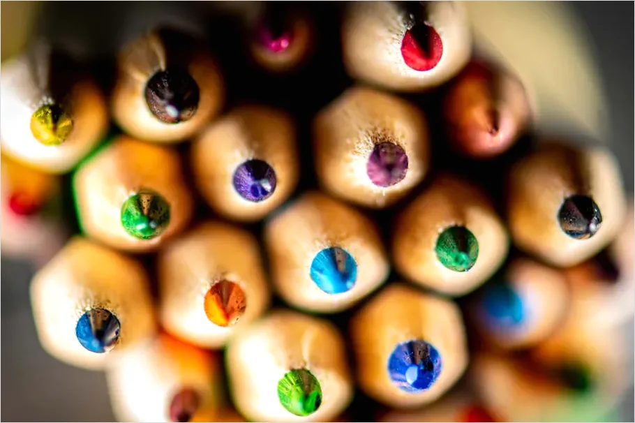Detail Colored Pencils Close Up Photo Number 8