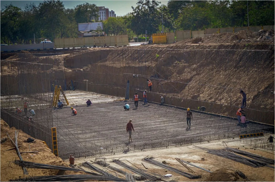 Detail Concrete Pour Construction Site Photo Number 5