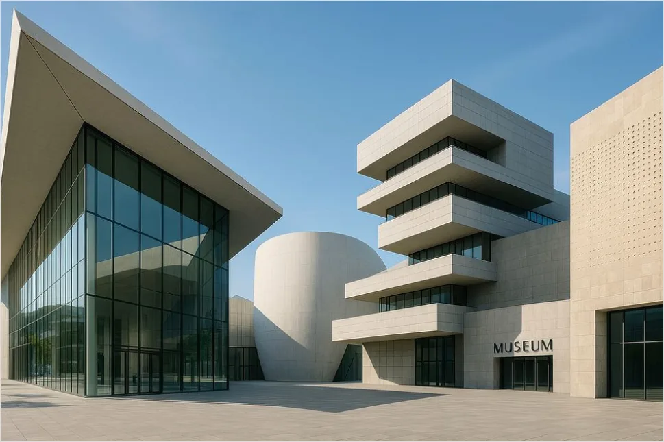 Detail Contemporary Museum Building Exterior Photo Number 2