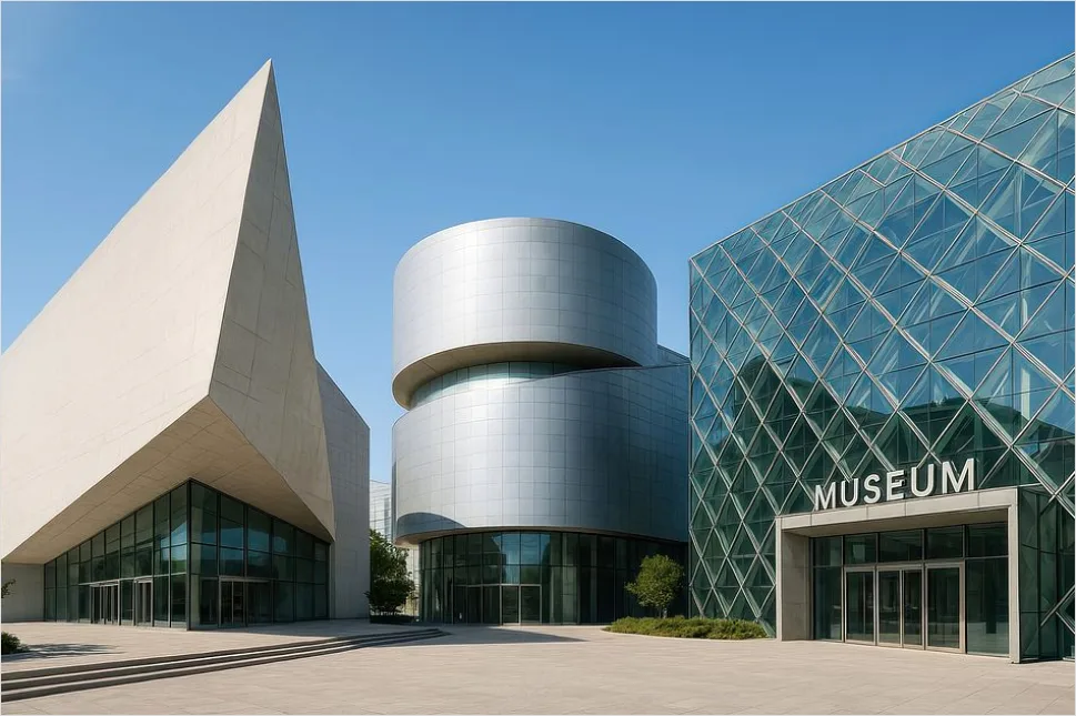 Detail Contemporary Museum Building Exterior Photo Number 3