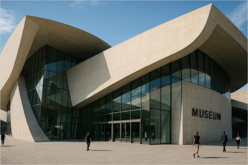 Detail Contemporary Museum Building Exterior Photo Number 6