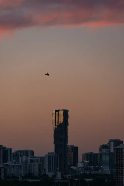 Detail Downtown Skyscraper Skyline At Sunset Photo Number 14