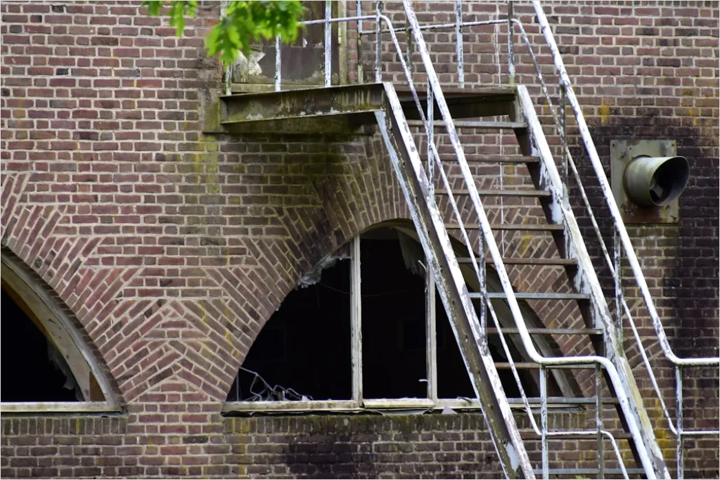 Detail Fire Escape On Brick Building Photo Number 8