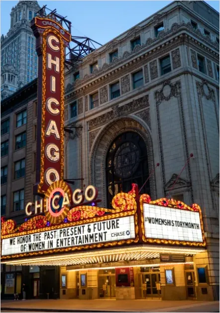 Detail Historic Theater Marquee Facade Photo Number 5