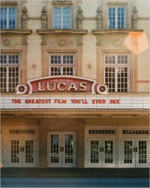Detail Historic Theater Marquee Facade Photo Number 8