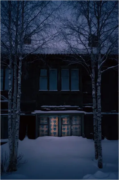 Detail House Exterior At Blue Hour Photo Number 8