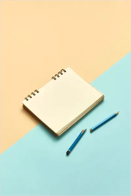 Detail Notebooks Pencils Desk Flat Lay Number 8