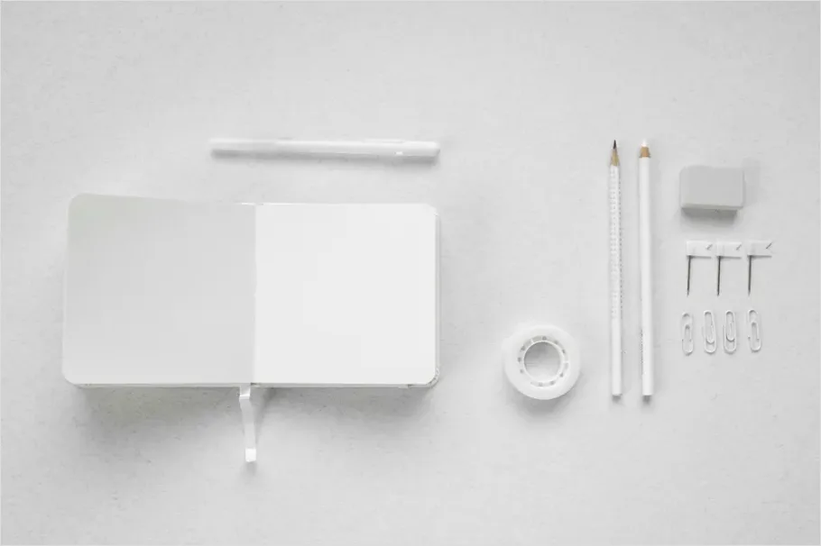 Detail Notebooks Pencils Desk Flat Lay Number 9