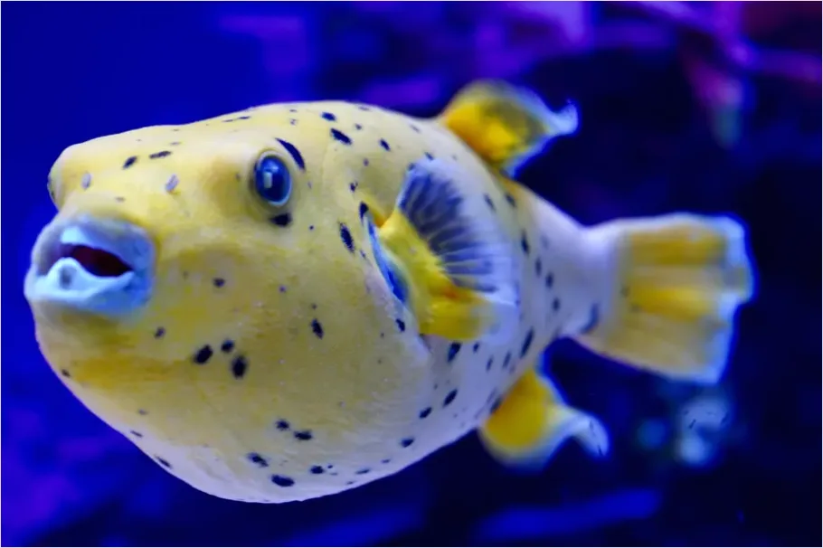 Detail Pufferfish Underwater Close Up Number 5