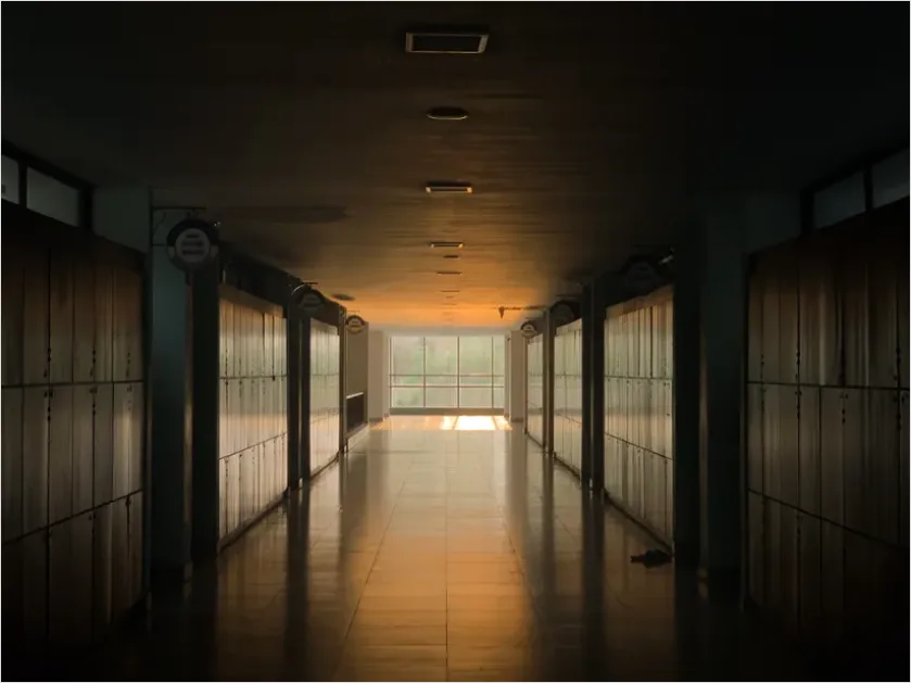 Detail School Hallway Lockers Photo Number 4