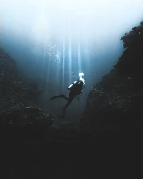 Detail Scuba Diver Underwater Silhouette Photo Number 15