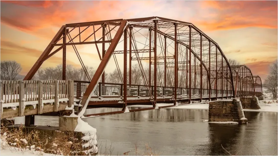 Detail Steel Truss Bridge Architecture Photo Number 8