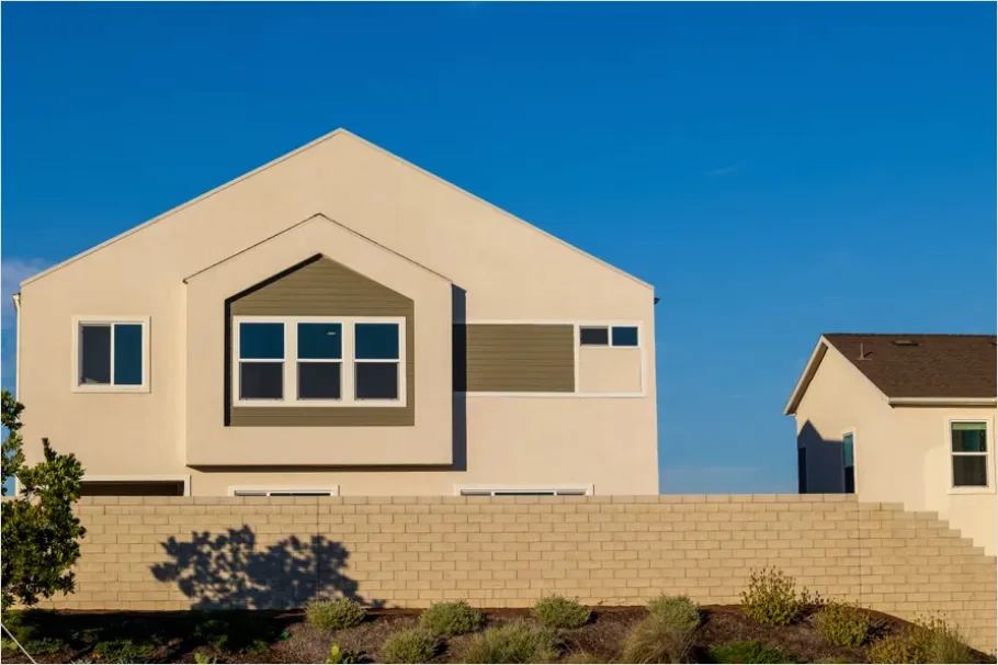 Detail Stucco House Exterior Facade Photo Number 5