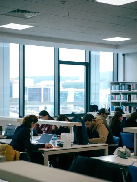 Detail Students Studying In Library Photo Number 9