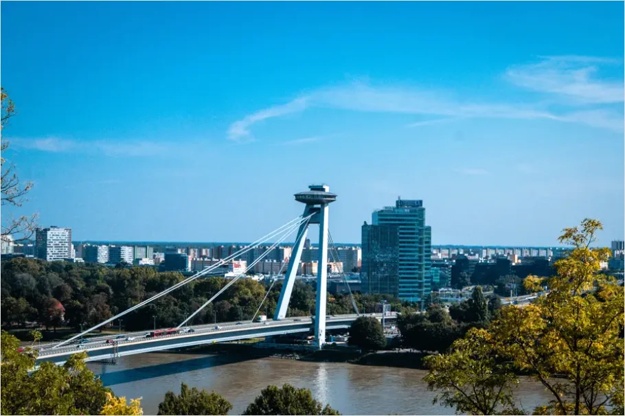 Suspension Bridge City Skyline Photo 22fd