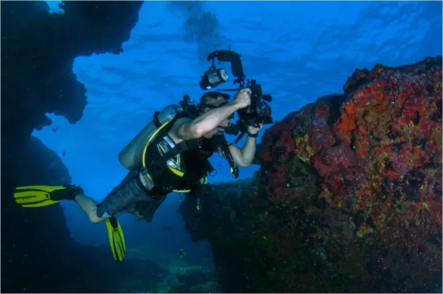 Detail Underwater Photographer With Camera Photo Number 9