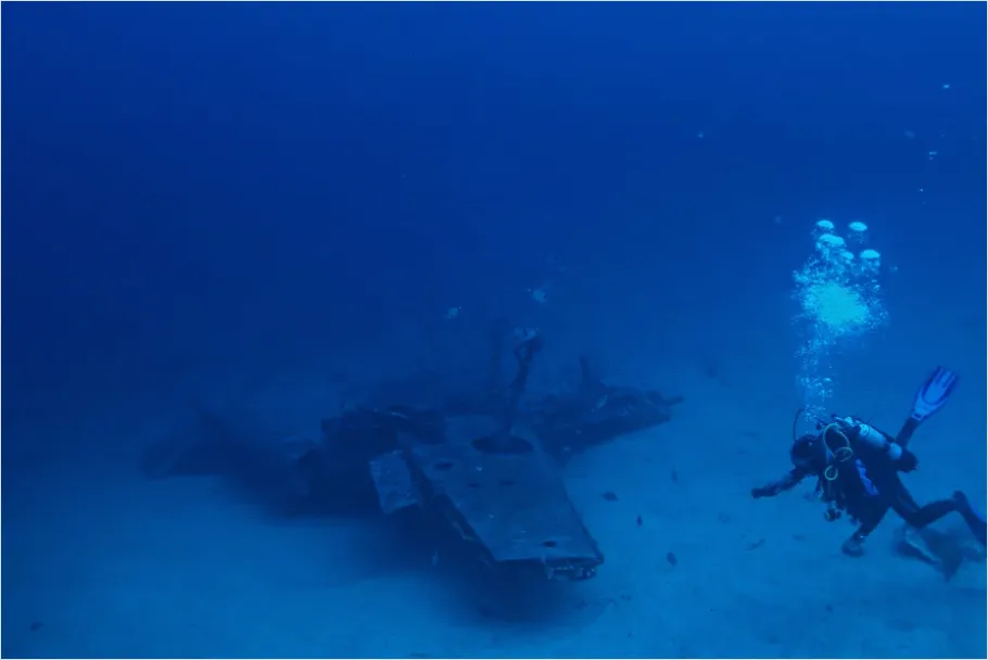 Detail Underwater Wreck With Diver Photo Number 4