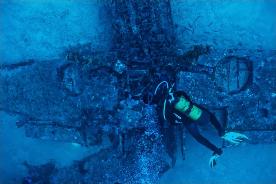 Detail Underwater Wreck With Diver Photo Number 7