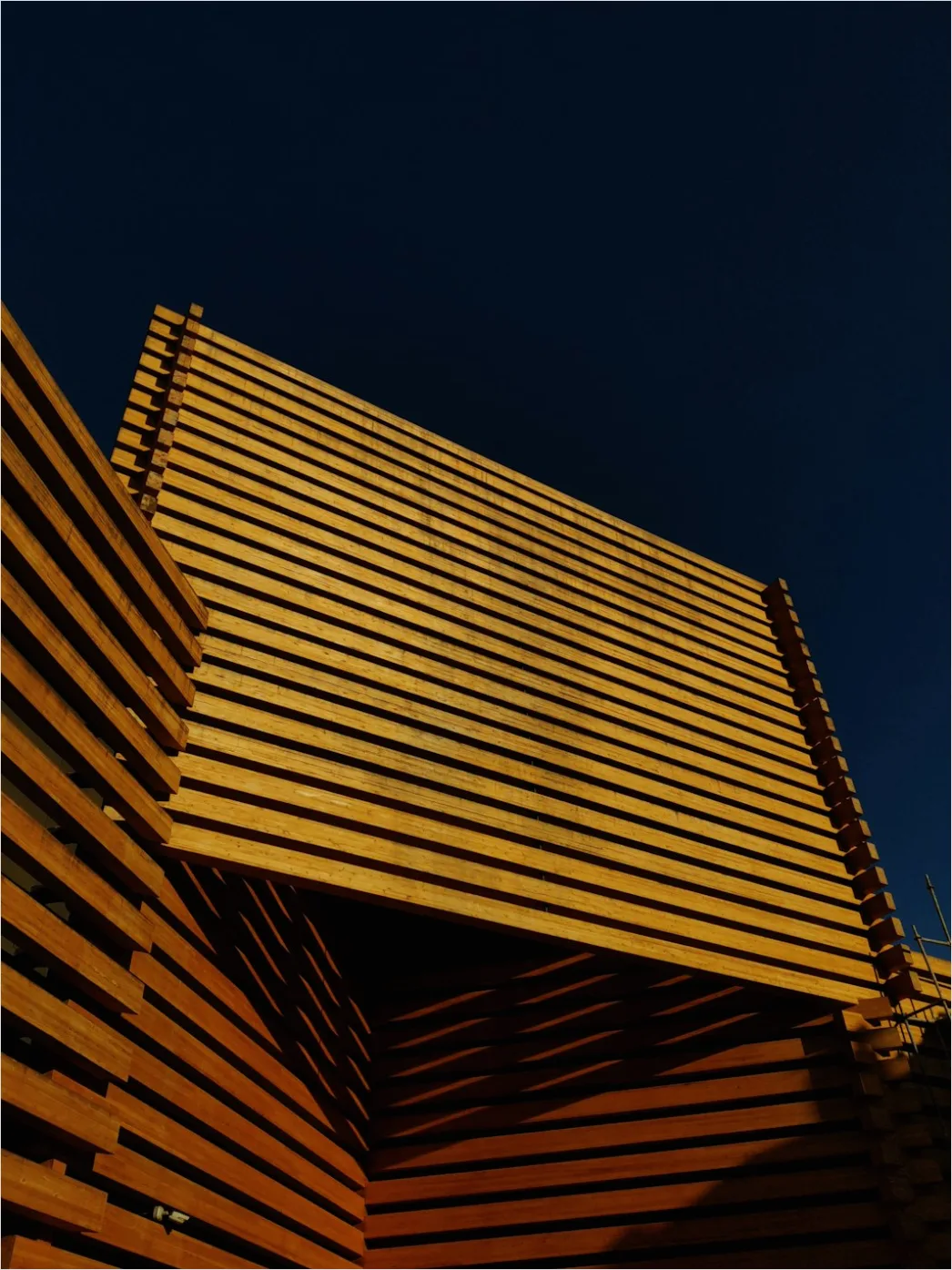 Detail Wood Slat Facade Modern Architecture Photo Number 3