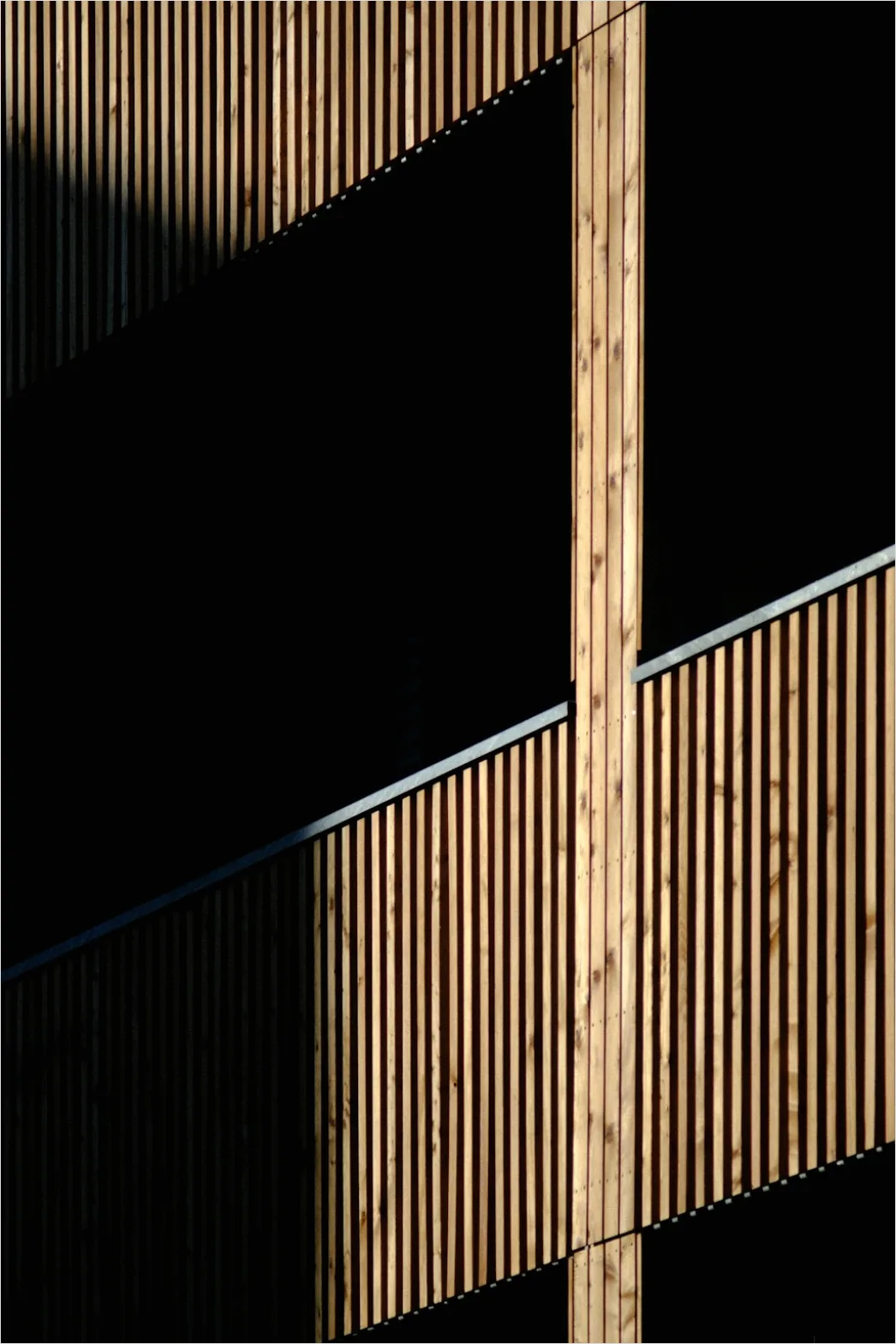 Detail Wood Slat Facade Modern Architecture Photo Number 4