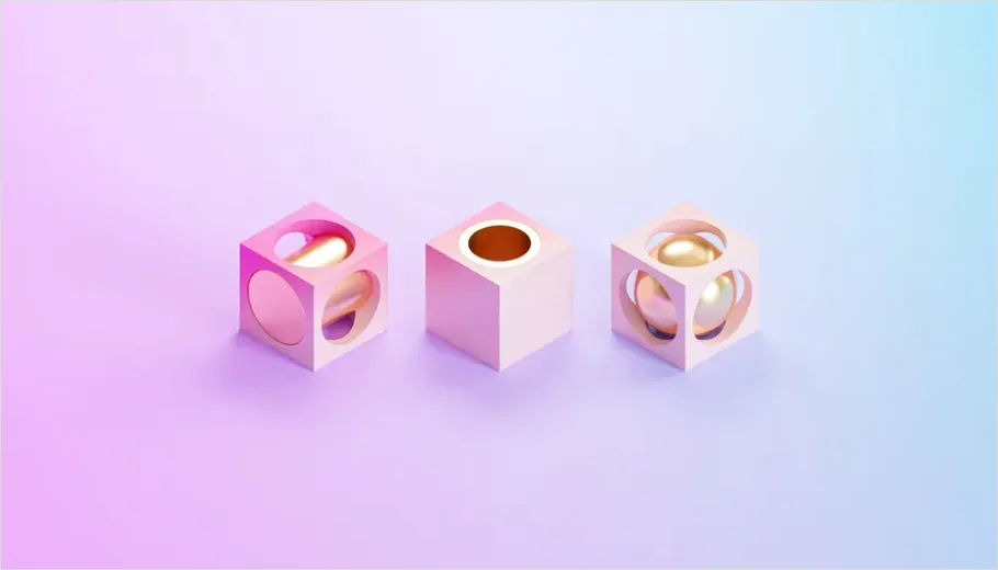 Detail 3d Illustration Pastel Shapes Render Number 6